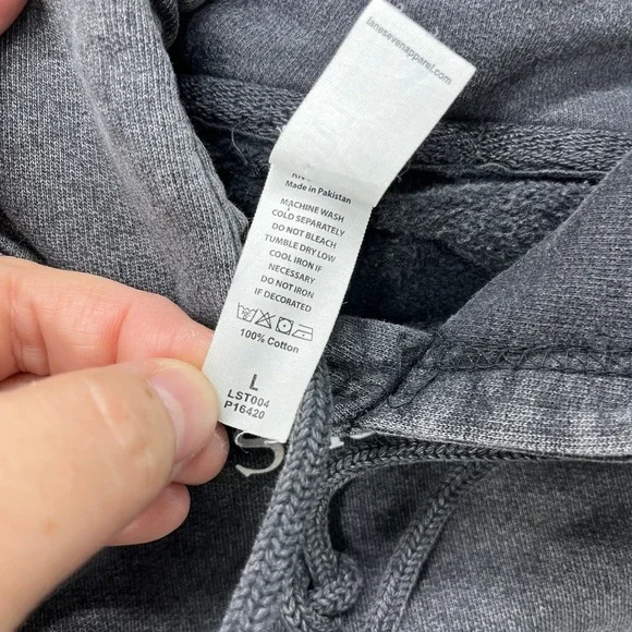 Noah Kahan Stick Season Hoodie Charcoal Grey Mineral Wash Size Large Concert - Picture 6 of 8